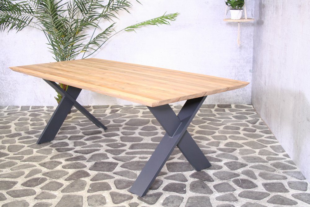 220x100 Sens-Line Tisch (1) Gartentisch Hamilton Aluminium/teak SenS-Line