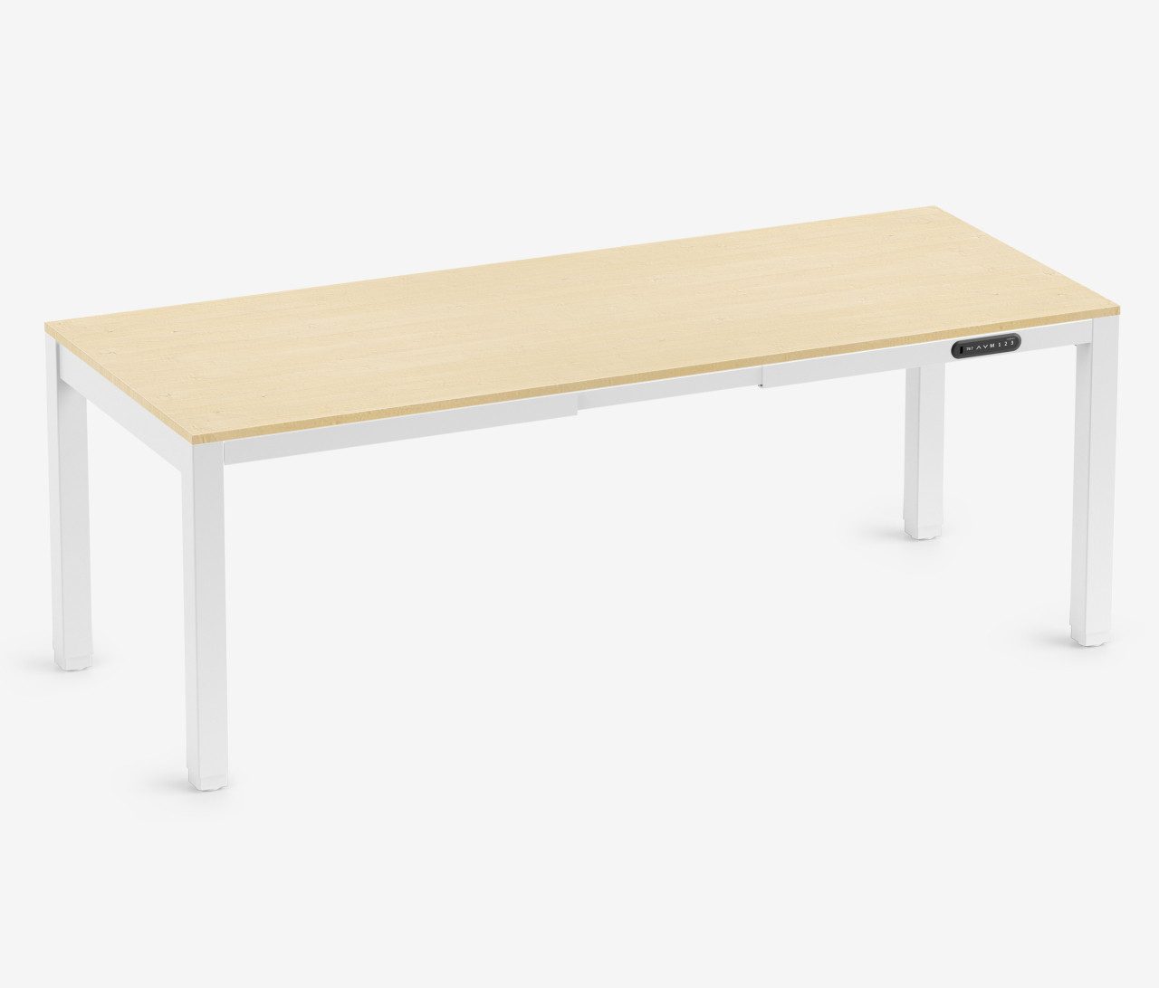 Ergolutions Schreibtisch PRIMUS 4-Bein elektrisch höhenverstellbarer Schreibtisch, 160 kg Traglast / USB-A / Leise / Timer / Memory / Kollisionssensor