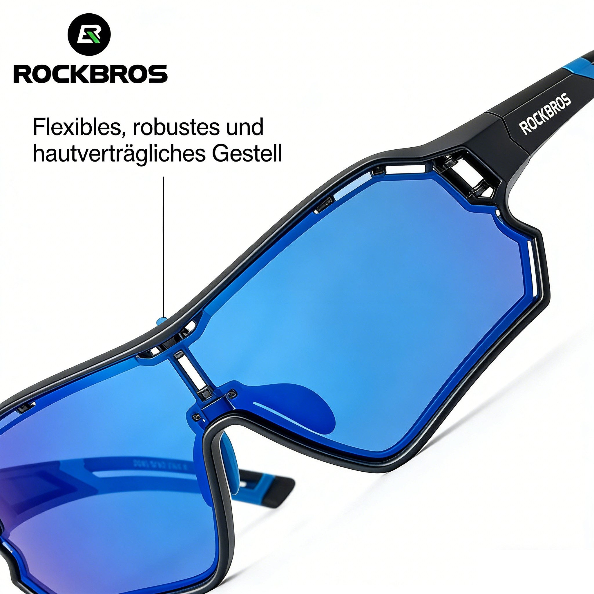 ROCKBROS Sonnenbrille UV400 Sport, Kinder Sonnenbrille passt sich dem Licht automatisch an