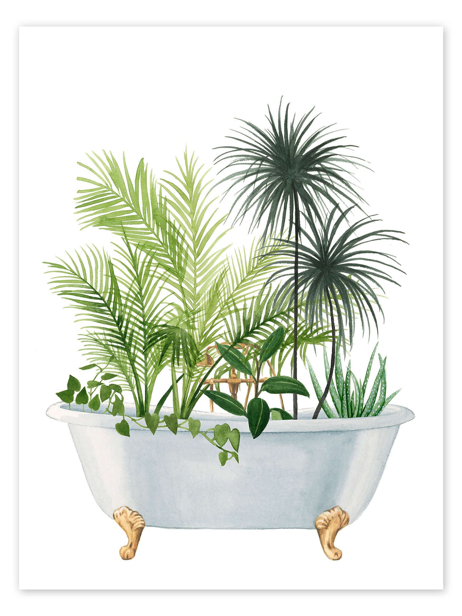Posterlounge Wandbild Plant Bath II, Grace Popp, erhältlich als Poster, Leinwandbild, Wandsticker oder Acrylglasbild