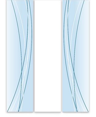 Schiebegardine Linea blue xtra Flächenvorhang 3er Set 260 cm lang - B-line, gardinen-for-life