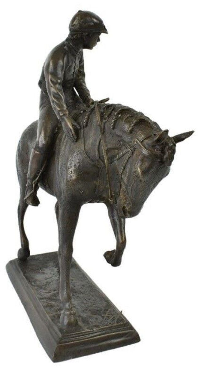 Qualität Deko Bronze x Deko Wohnzimmer 19 auf Figur Padrino Luxus Bronze Deko Schreibtisch 53 x Jockey Skulptur Deko Casa Padrino cm Pferd Skulptur - 58 - H. Deko - Luxus Dekofigur - Casa Bronze -