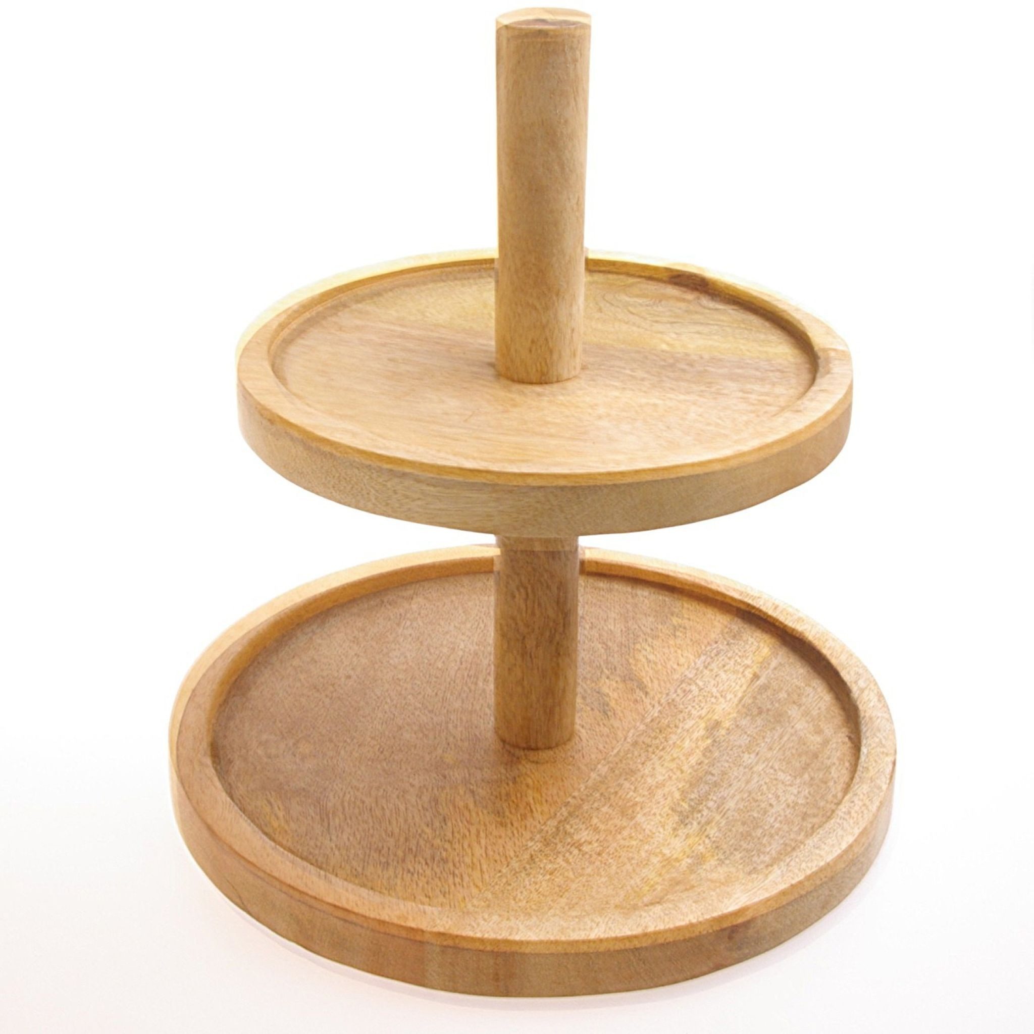 Deko AS Декоративна тарілка Etagere aus Mangoholz - 25 cm - 25000