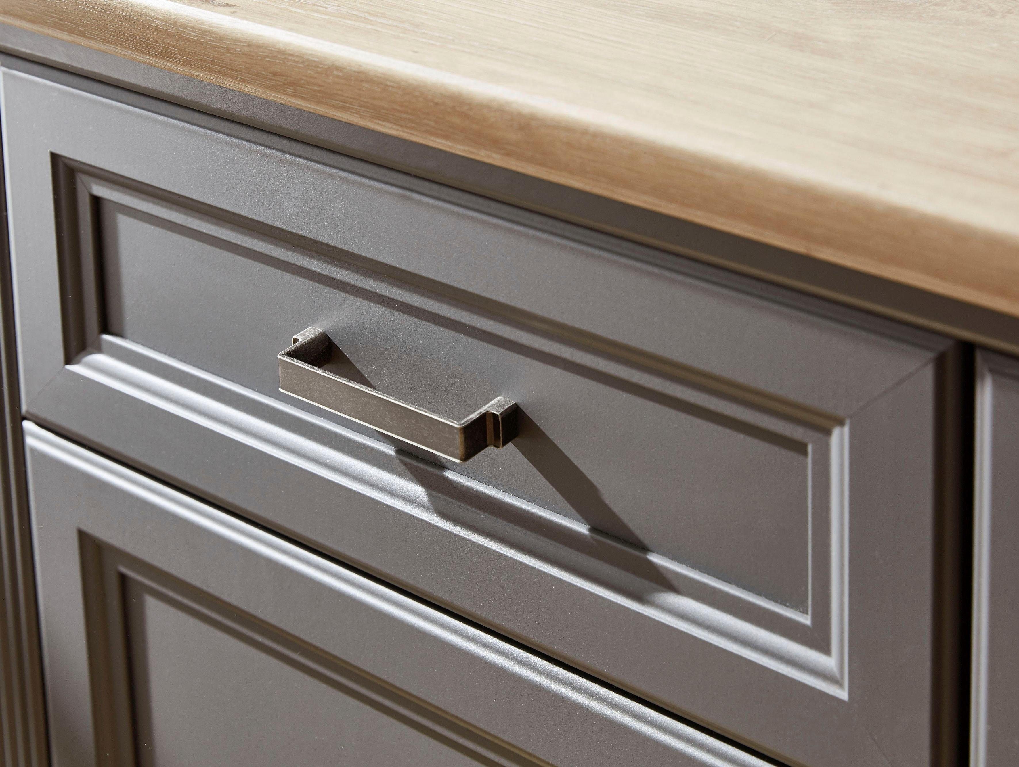 Innostyle Sideboard Jasmin, Breite 166 cm, 3 Holztüren, 3 Schubkästen