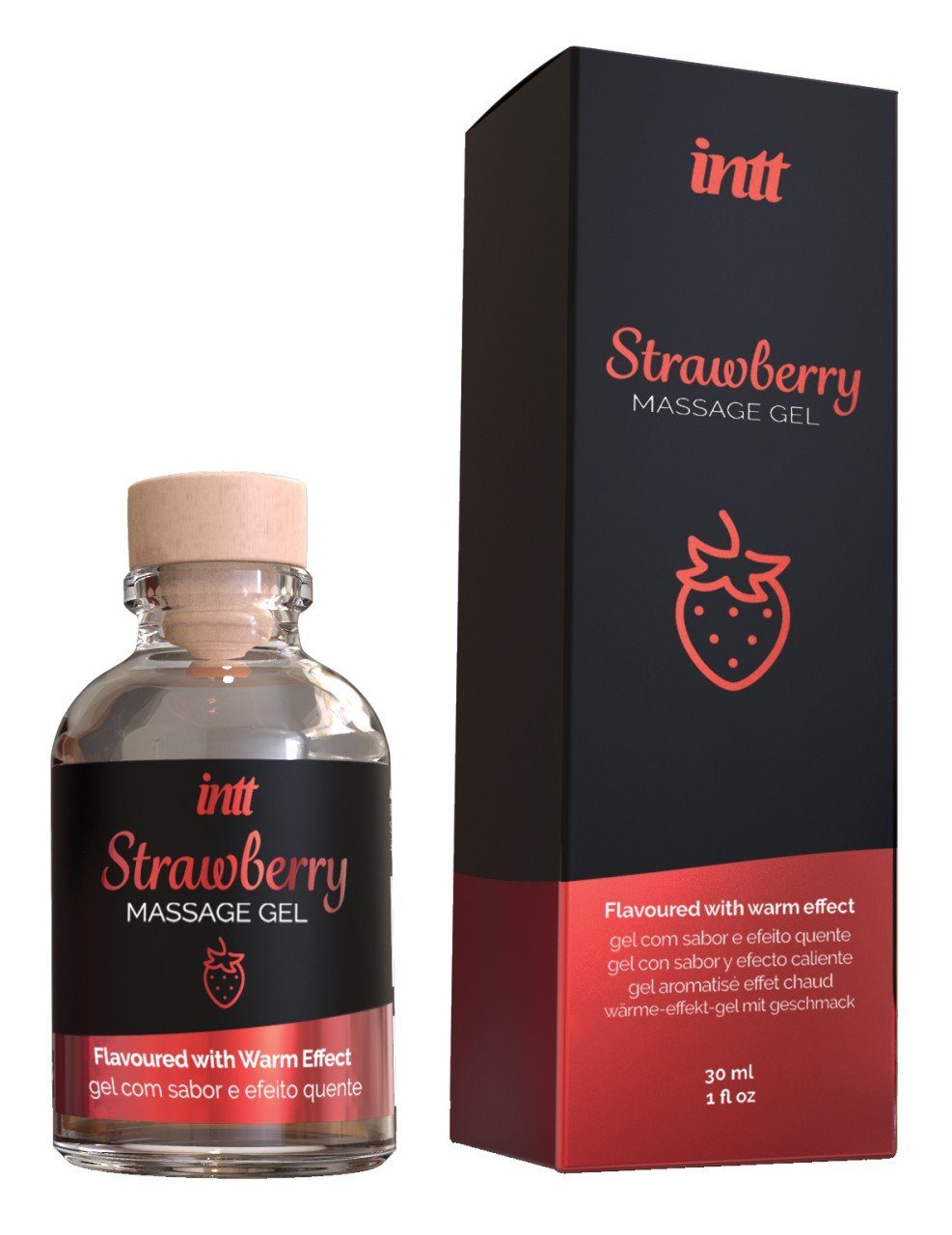 INTT Gleit- und Massagegel 30 ml - intt Massage Gel Strawberry 30ml