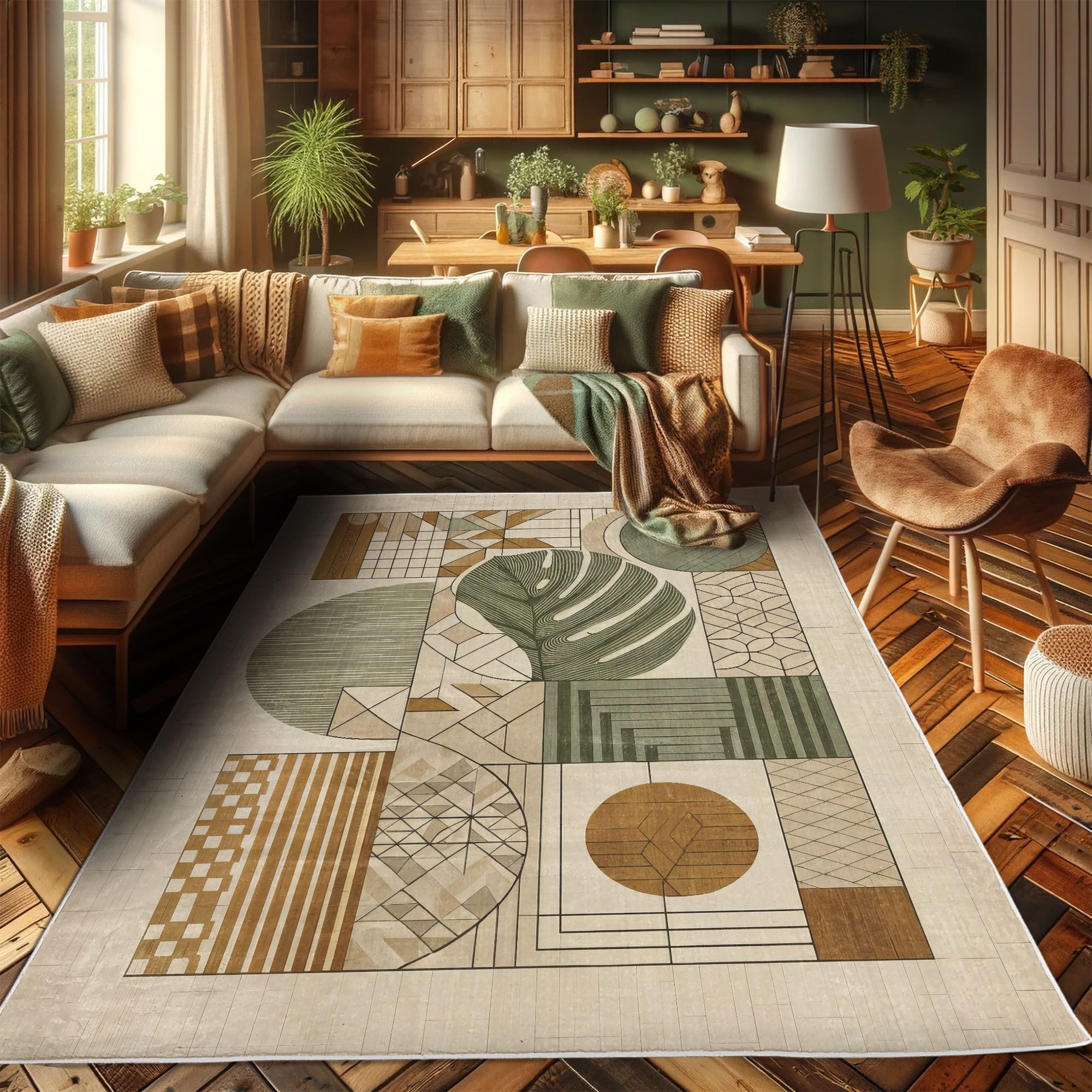 Abakuhaus Teppich Dekorativer Teppich für Wohnzimmer günstig online kaufen
