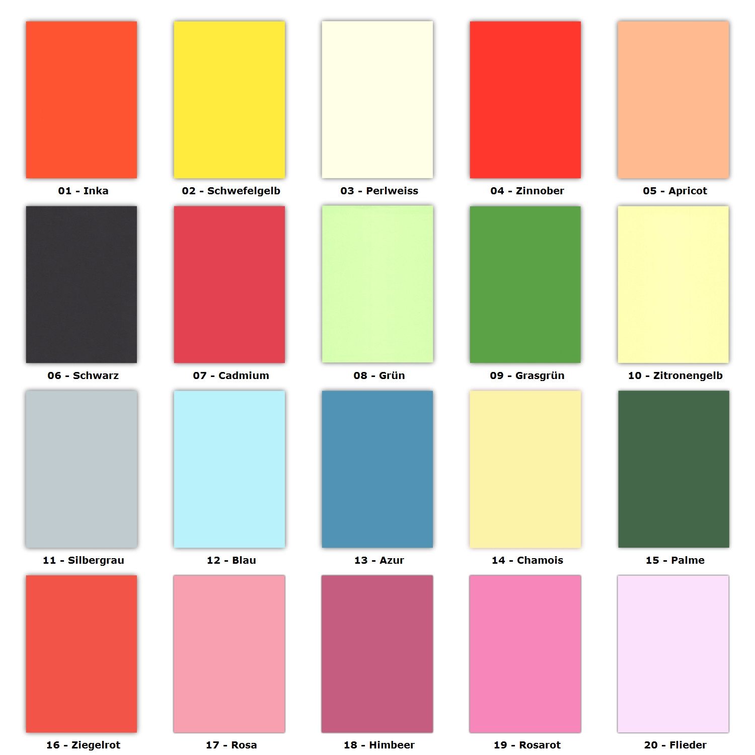 LYSCO Briefpapier farbige Premium Briefbogen Caribic, bunte Farben-Set (LCP-123), Schreibpapier Farbbündel- Format DIN A4 20er Set