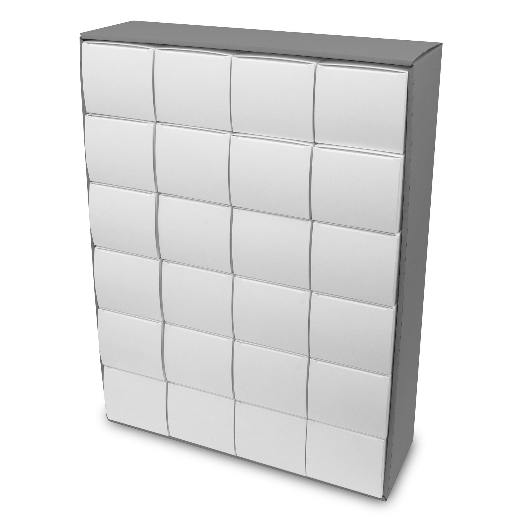 itenga befüllbarer Adventskalender itenga Adventskalender zum Füllen Quader XL 6x4 (außen grau)