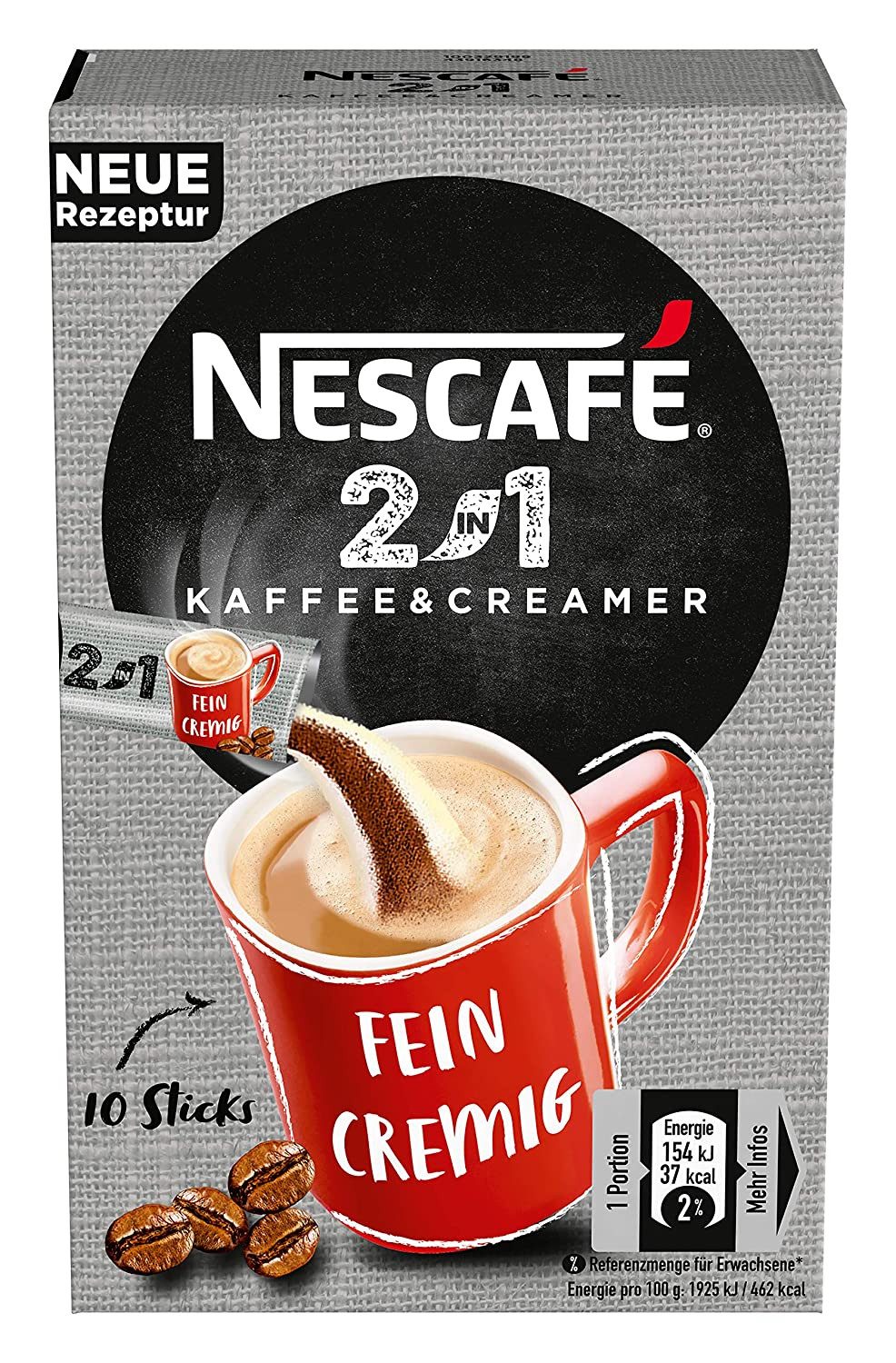 NESCAFE Kaffee, Nescafé 2in1 StiX, 10 Portionssticks á 8g
