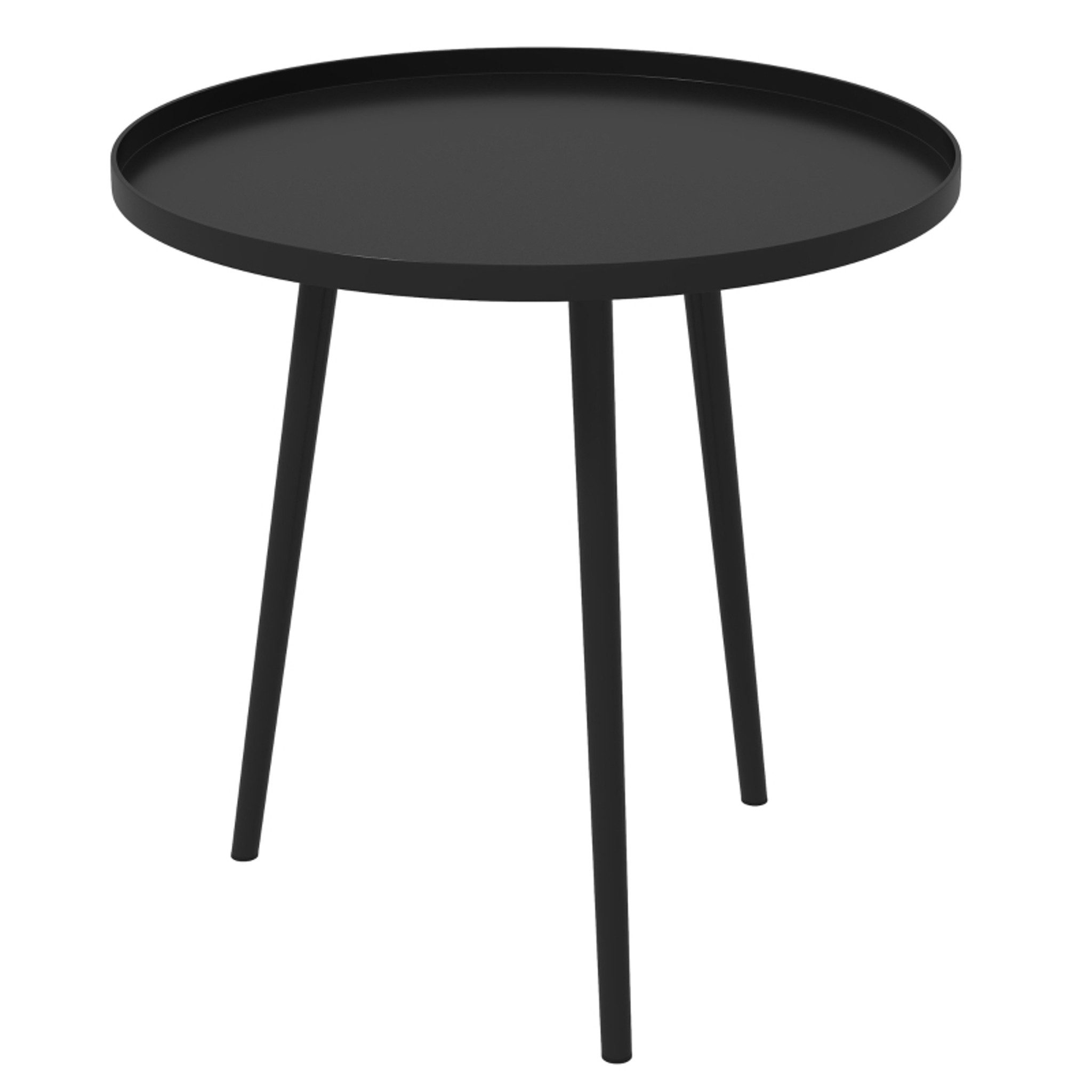 MC Star Gartentisch Outdoor Beistelltisch, Gartentisch, runder Terrassentisch, Stahl (40 x 50Hcm, Schwarz)