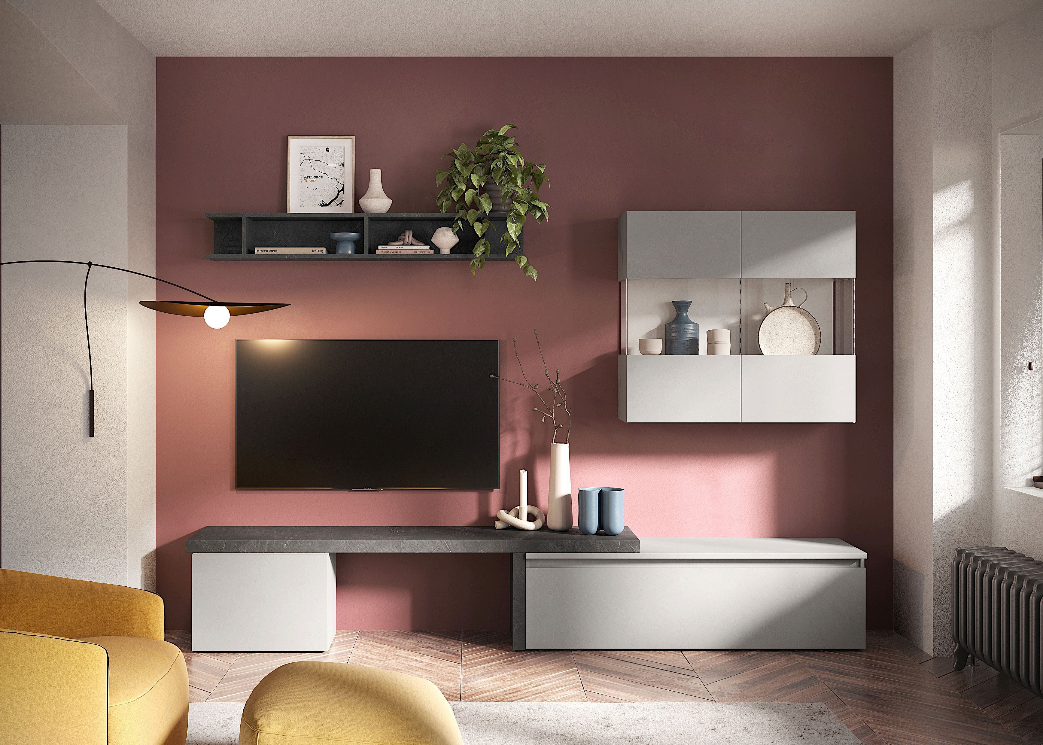 INOSIGN Wohnwand Infinity, 5tlg. Breite 260 cm, moderne Mediawand, (5-St), günstig online kaufen