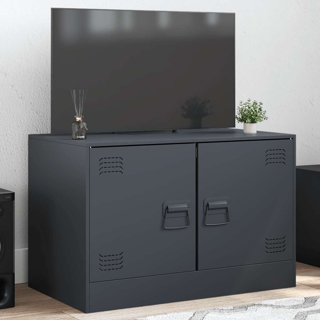 vidaXL TV-Schrank TV-Schrank Anthrazit 67x39x44 cm Stahl (1-St) günstig online kaufen