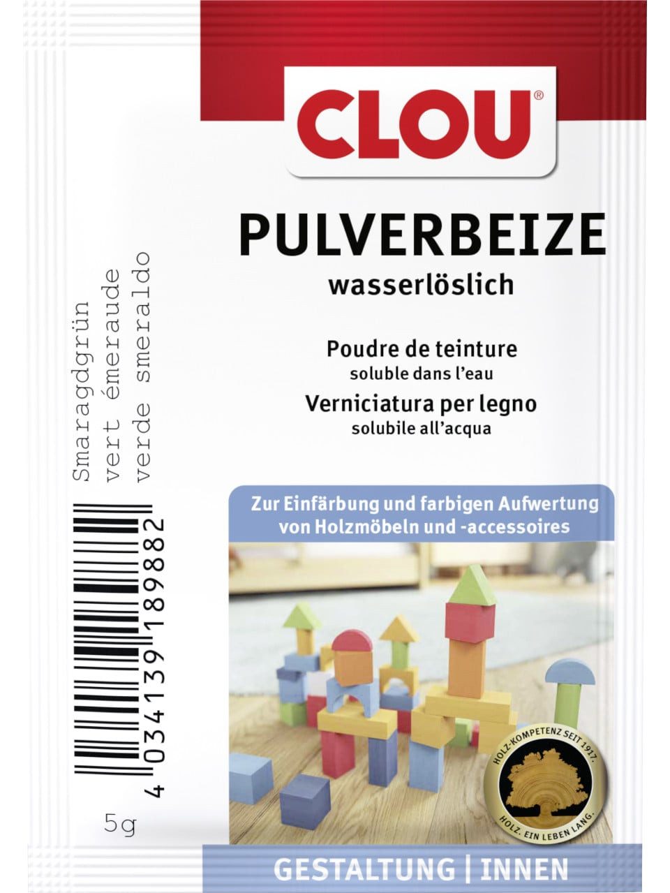 CLOU Holzbeize Clou Holzbeize 5 g smaragdgrün