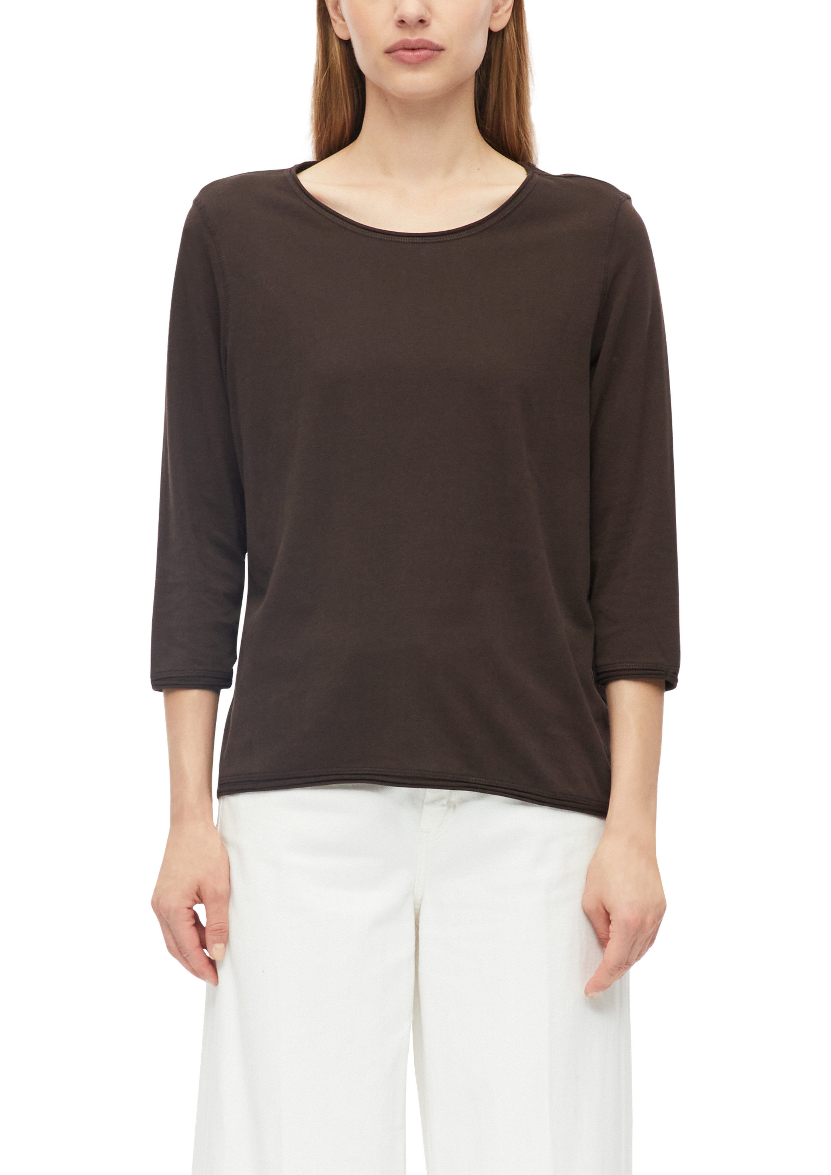 s.Oliver Rundhalsshirt 7/8-Arm Sommershirt mit Rundhals