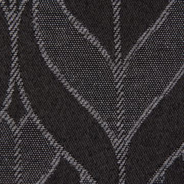 SCHÖNER LEBEN. Tischdecke SCHÖNER LEBEN. Tischdecke Jacquard Blätter schwarz grau div. Größen, handmade