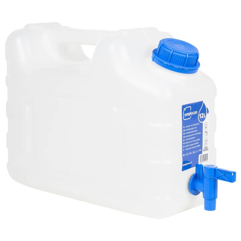 vidaXL Wassertank, Wasserbehälter mit Hahn Transparent 10 L Kunststoff