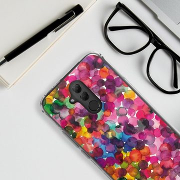 DeinDesign Handyhülle bunt Punkte Wasserfarbe Overlapped Watercolor Dots, Huawei Mate 20 Lite Silikon Hülle Bumper Case Handy Schutzhülle
