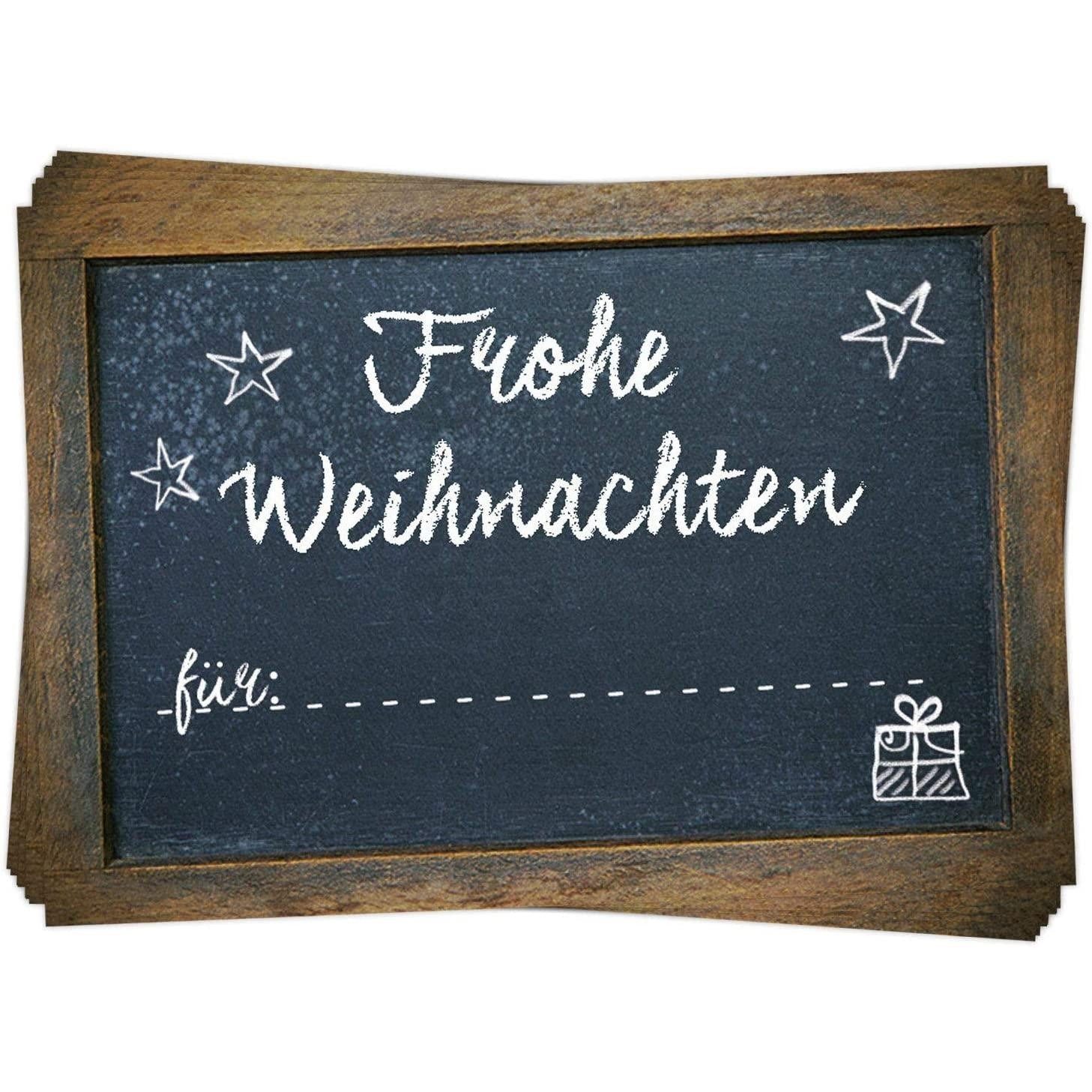 Logbuch-Verlag Dekofigur 25 Weihnachtsetiketten "Frohe Weihnachten" zum Beschriften