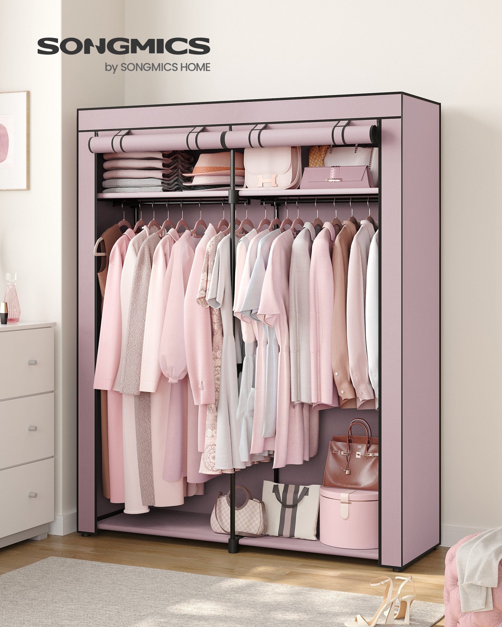 SONGMICS Stoffschrank mit Stangen zum Aufhängen, günstig online kaufen