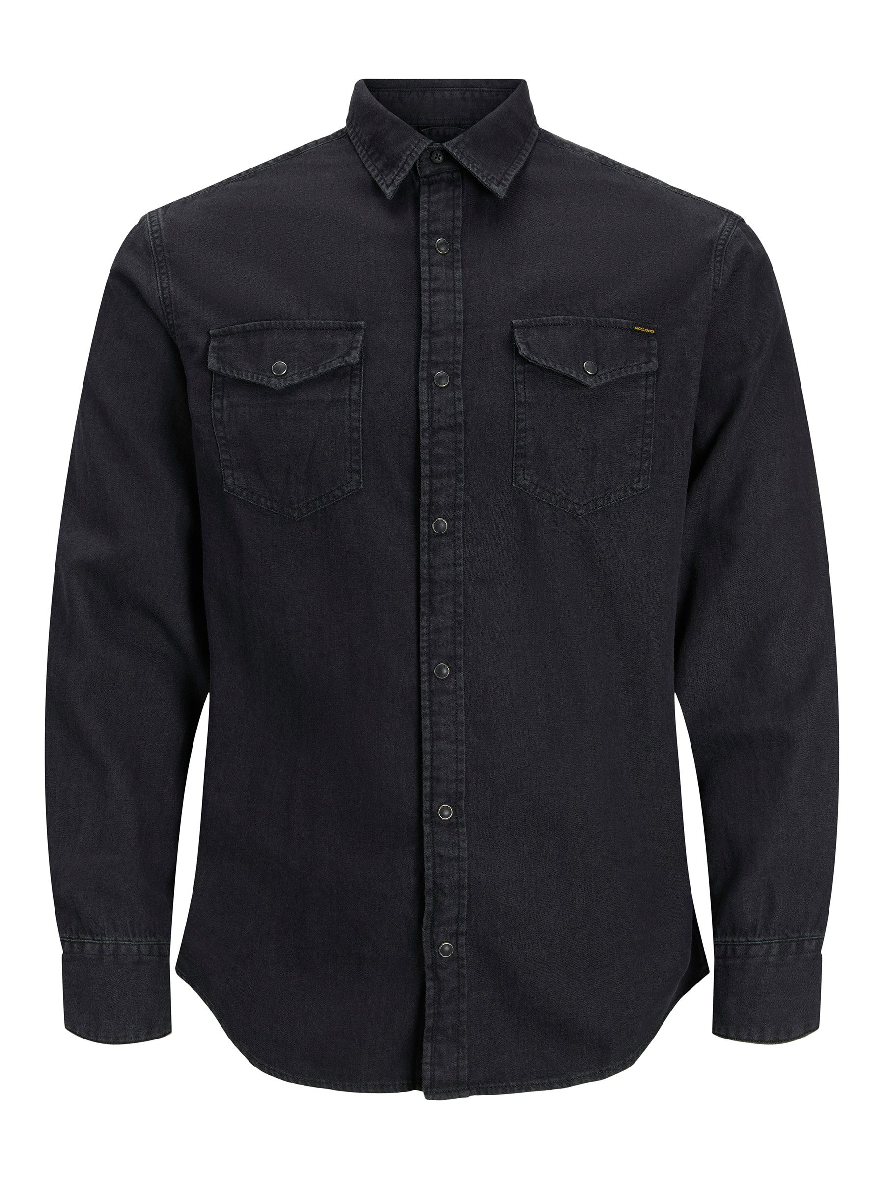 Jack & Jones Langarmhemd Zeitloser Denimlook Langarm Kentkragen Brusttaschen (1-tlg) JJESHERIDAN SHIRT L/S NOOS