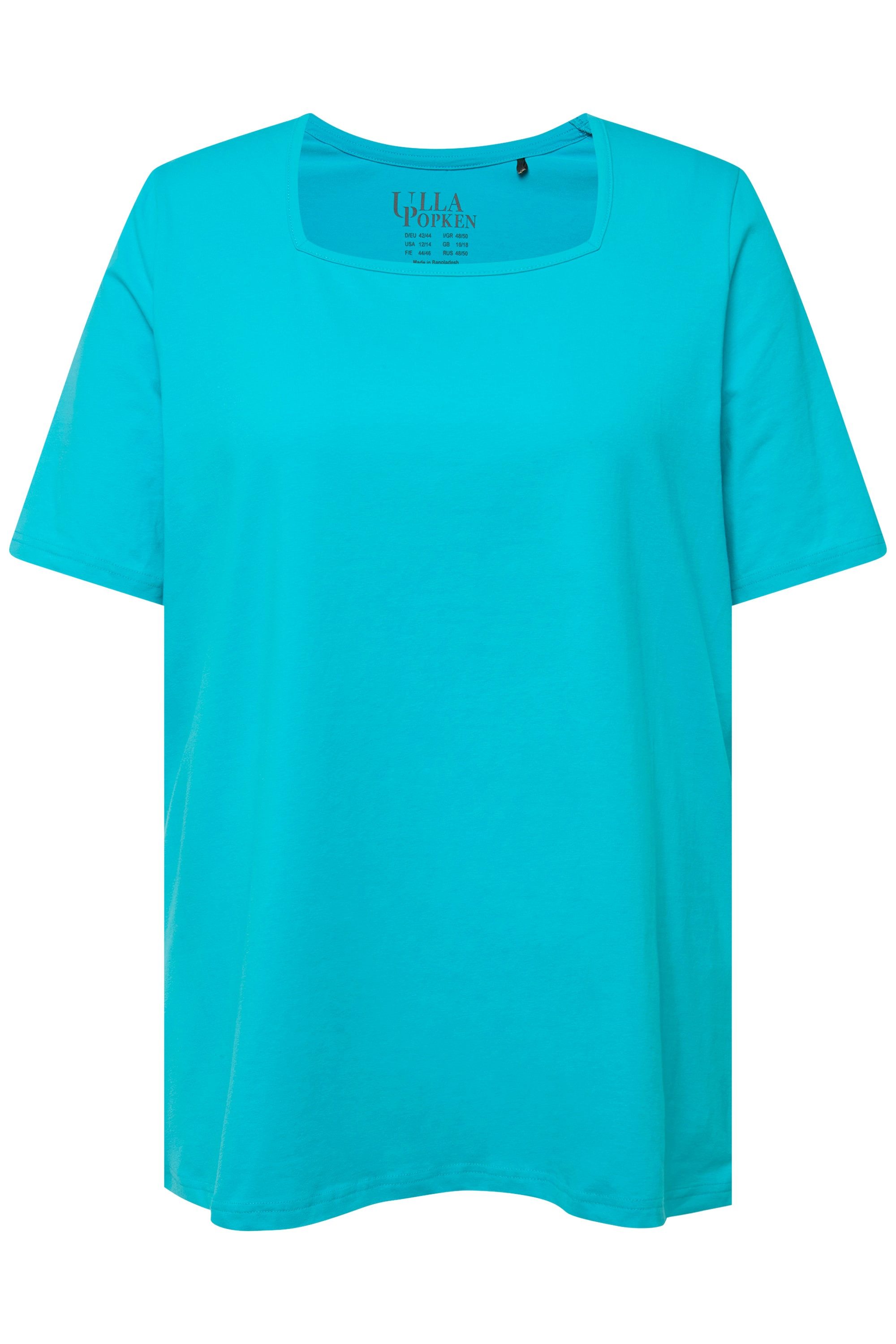 Ulla Popken T-Shirt T-Shirt A-Linie Carré-Ausschnitt günstig online kaufen