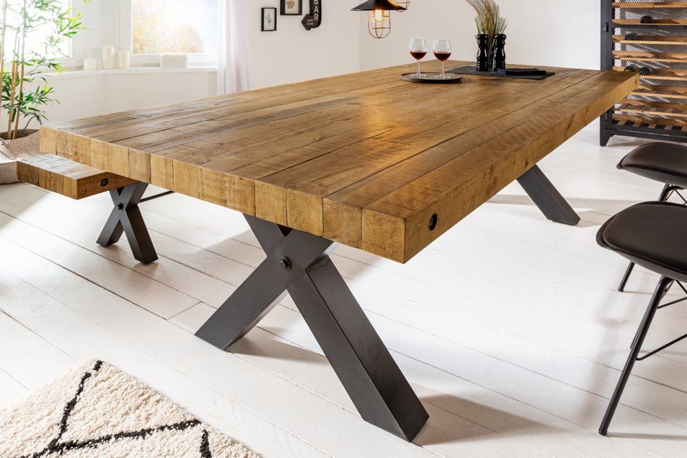 riess-ambiente Esstisch THOR 200cm vintage braun günstig online kaufen