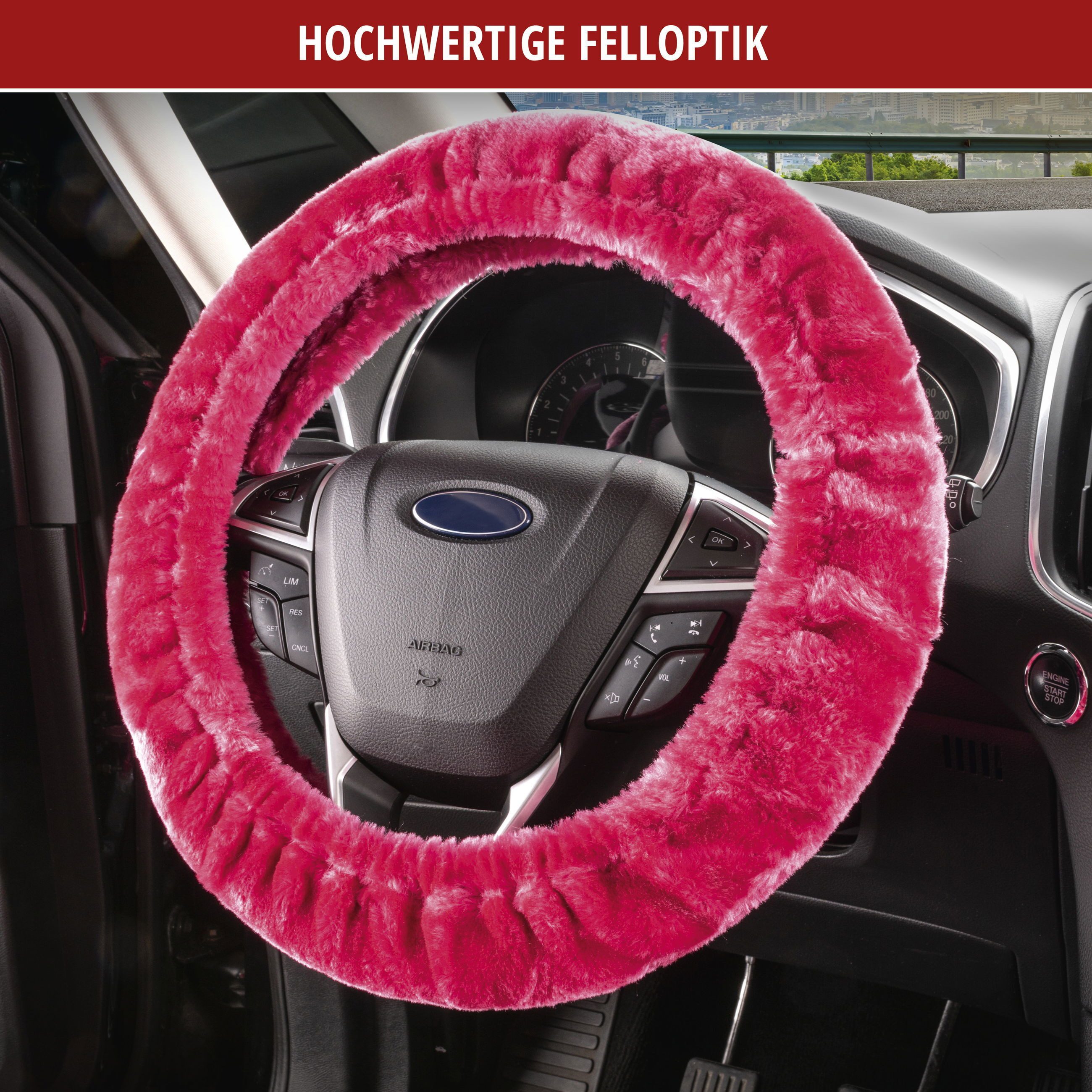 WALSER Steering Wheel Cover, Teddy Bear, (1-piece)