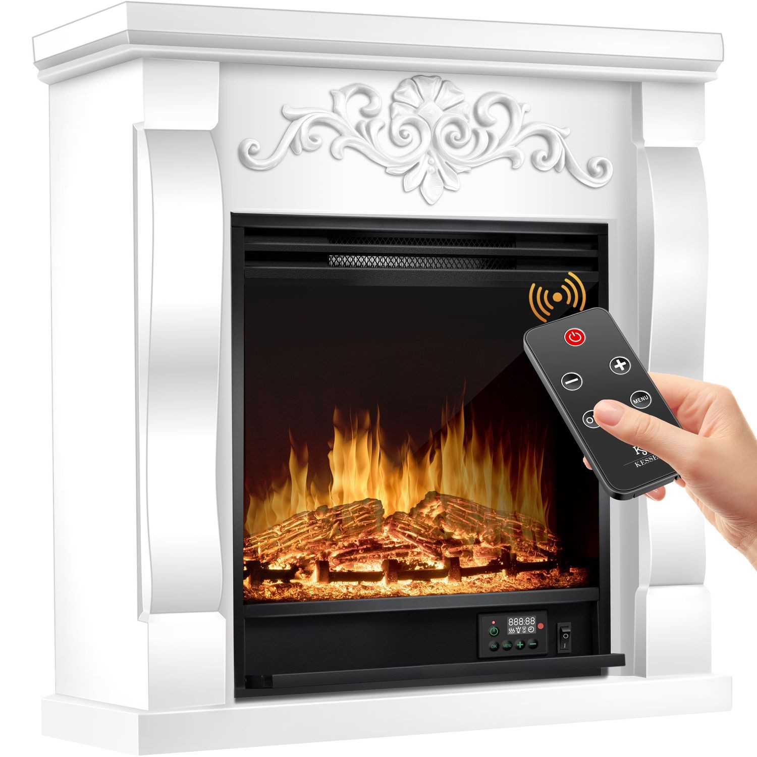 KESSER Elektrokamin, Elektrokamin Standkamin Kamin elektrisch mit LED 3D-Fl günstig online kaufen