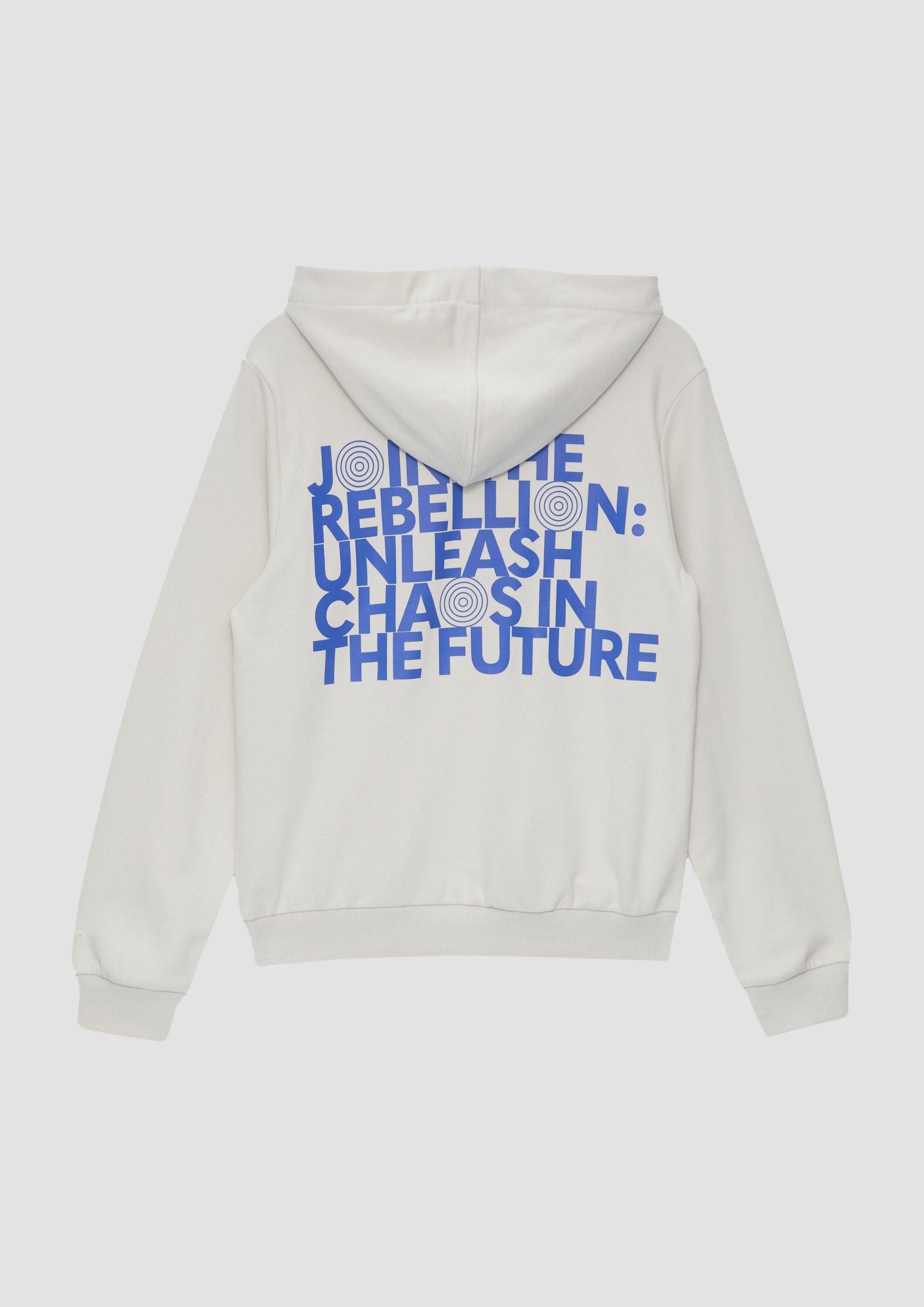 s.Oliver Sweatshirt Sweatshirt Kapuzen-Sweatshirt mit Rückenprint