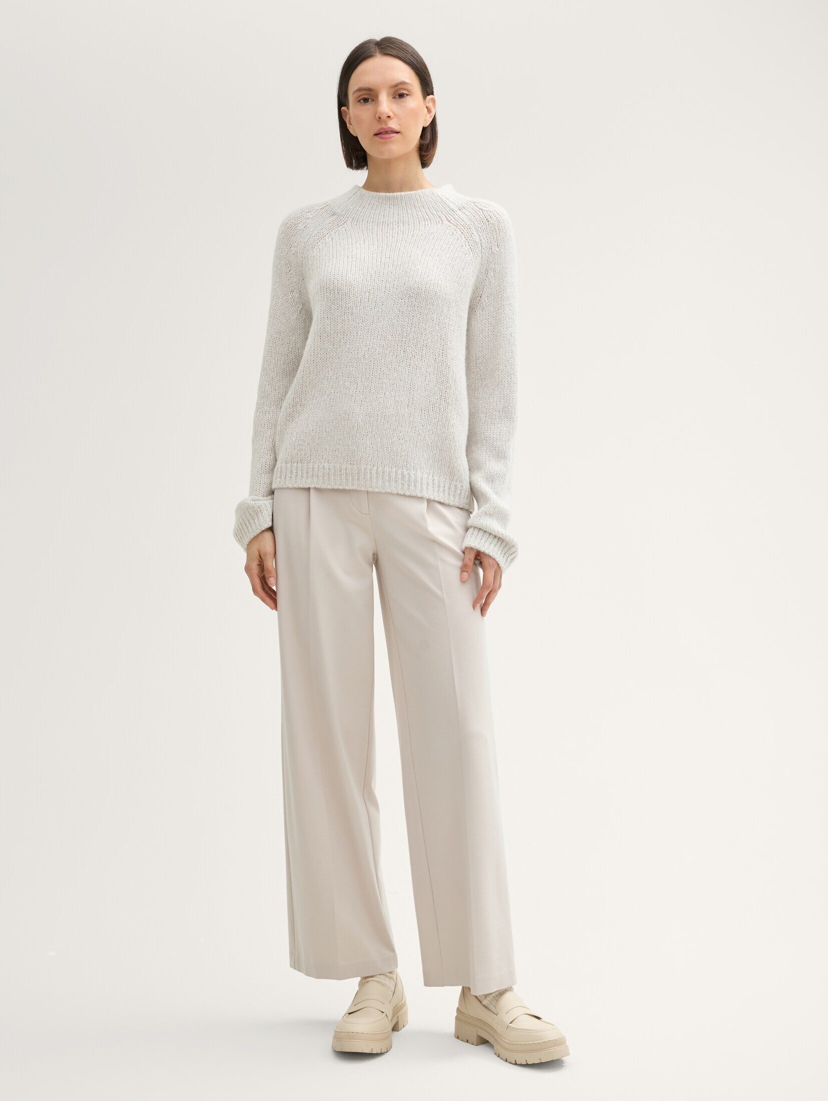 TOM TAILOR Strickpullover Pullover & Strickjacken Loose Fit Strickpullover mit Wollanteil