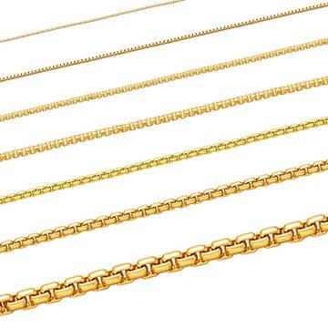 HOPLO Goldkette Goldkette Venezianerkette Länge 38cm - Breite 0,7mm - 333-8 Karat Gold