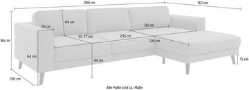 TRENDMANUFAKTUR Ecksofa Lumber Jack, wahlweise mit Bettfunktion u. Bettkasten