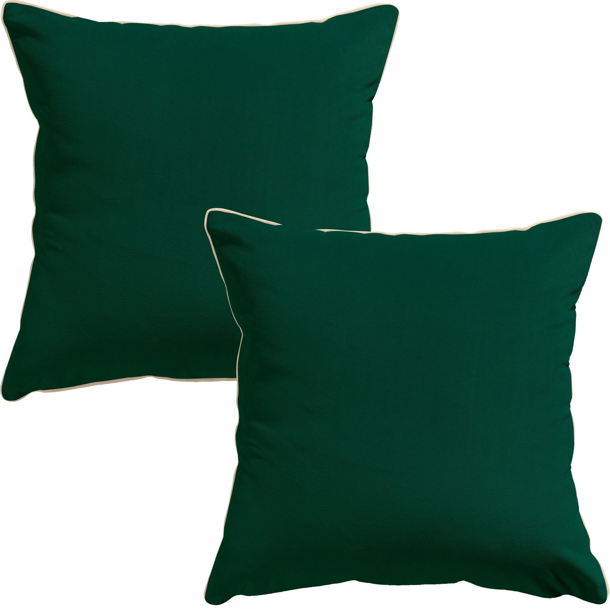 Erwin Müller Dekokissen Kissen "Manchester" 2er-Pack, gefüllt, Uni