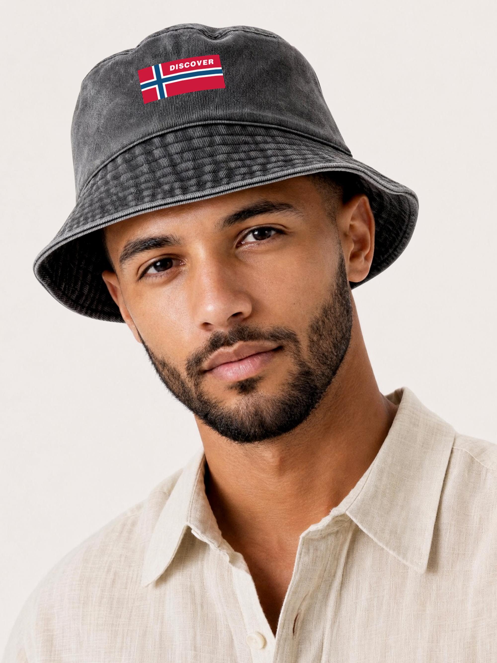 Neverless Fischerhut Anglerhut mit Print Discover Baumwolle Bucket Hat Herren Damen – Bild 2 von 5