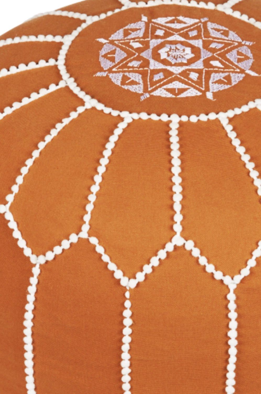 Marrakesch Orient & Mediterran Interior Pouf Orientalische Pouf Sitzkissen Deko Outdoor Chems braun (1-St), Handarbeit