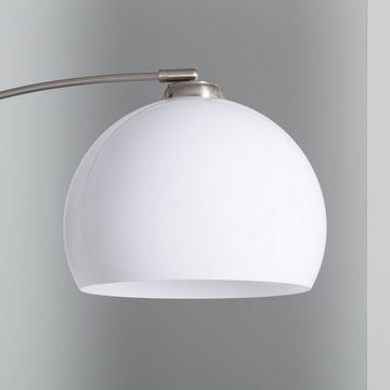 Aesthetic Living Stehlampe Große gebogene Stehlampe mit weißem Lampenschirm, Moderne Stehlampe, ohne Leuchtmittel
