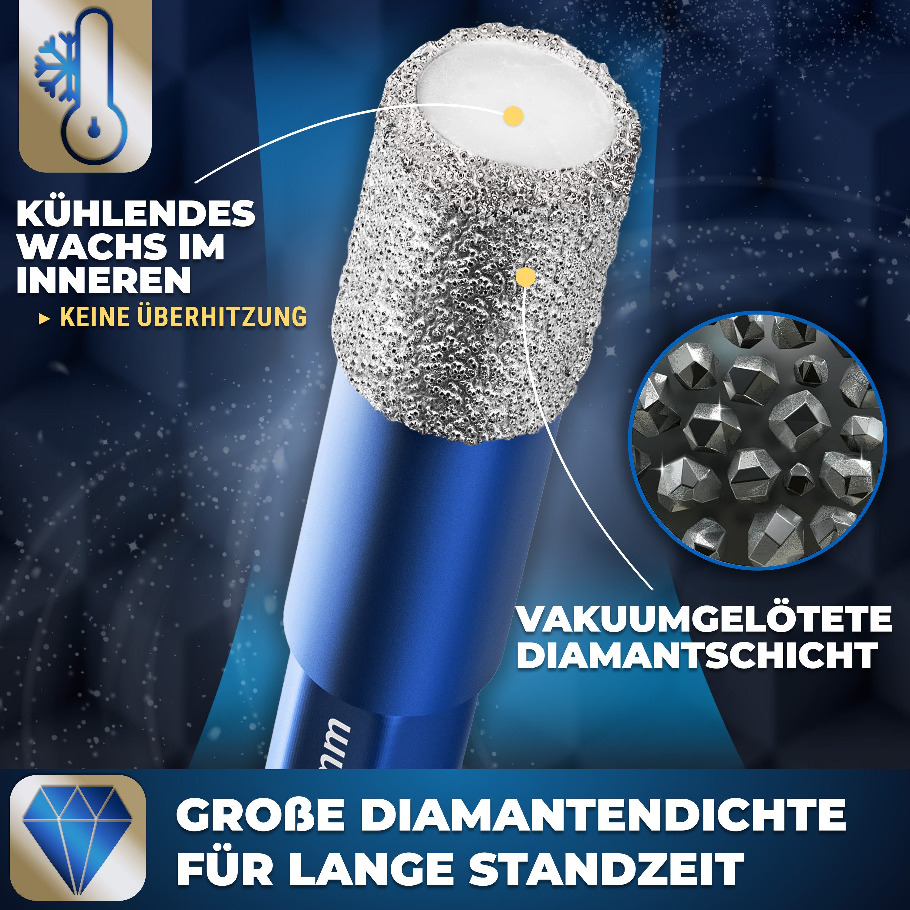 S&R Bohrersatz Diamantbohrer, Fliesenbohrer, Glasbohrer, (Set 4-tlg. 5, 6, günstig online kaufen