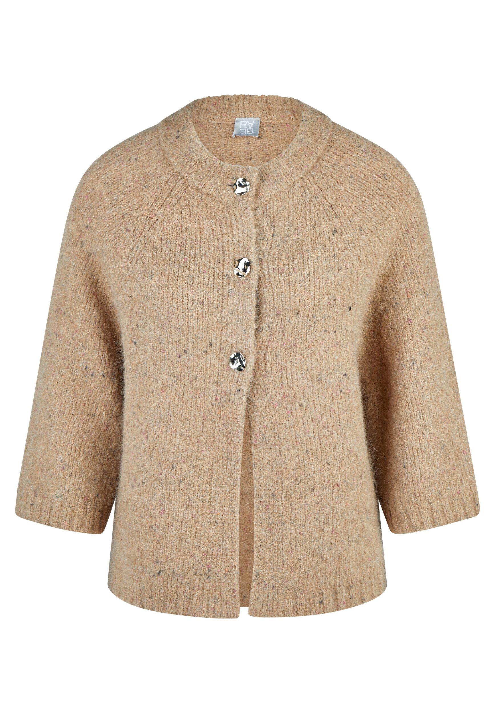 Rabe Strickjacke Weiche Strickjacke mit Alpaka-Anteil und Knöpfen - Damenjacke