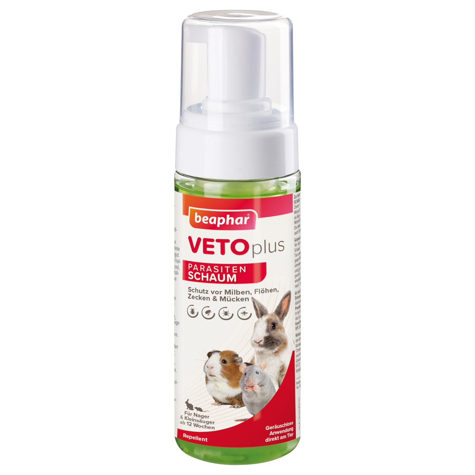 beaphar Zeckenschutzmittel VETOplus Parasiten Schaum für Nager und Kleinsäuger, 150 ml, 150 ml