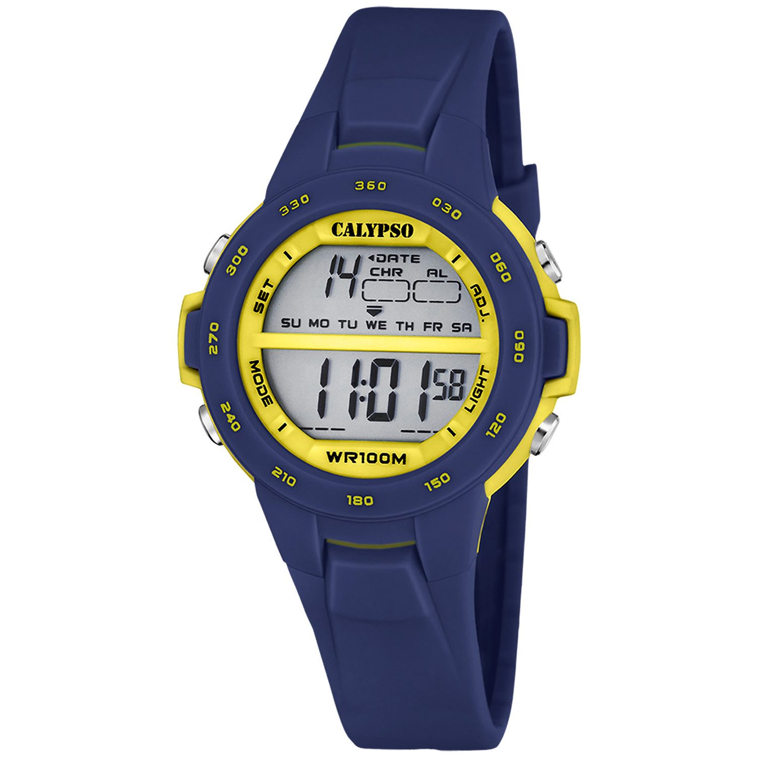 CALYPSO WATCHES Digitaluhr Digitaluhr für und Jugendliche Blau/Gelb 10 bar