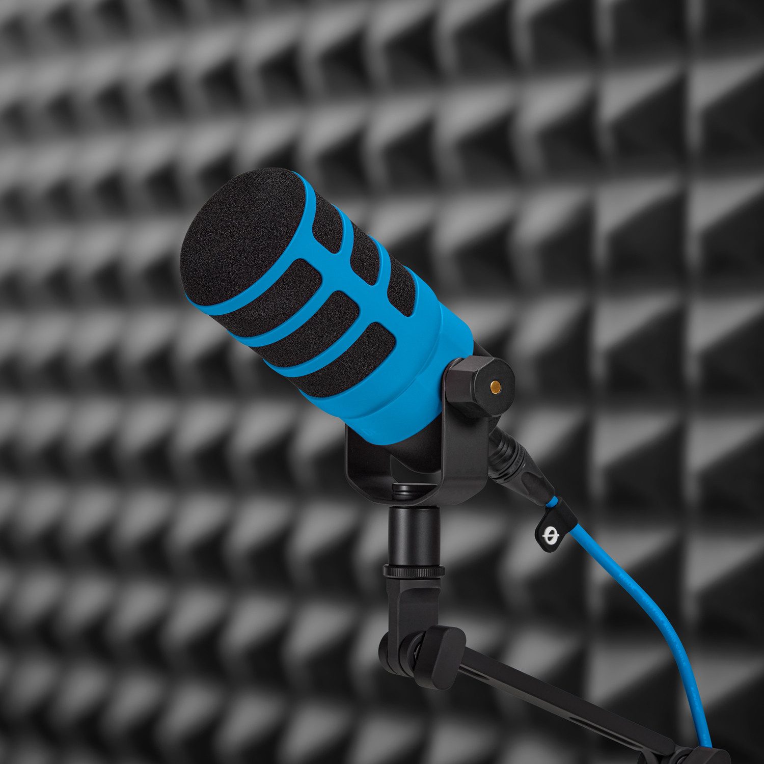 RØDE Mikrofon Rode WS14 Deluxe Popschutz für Podmic Blau (Set), hochwertiges Mikrofon