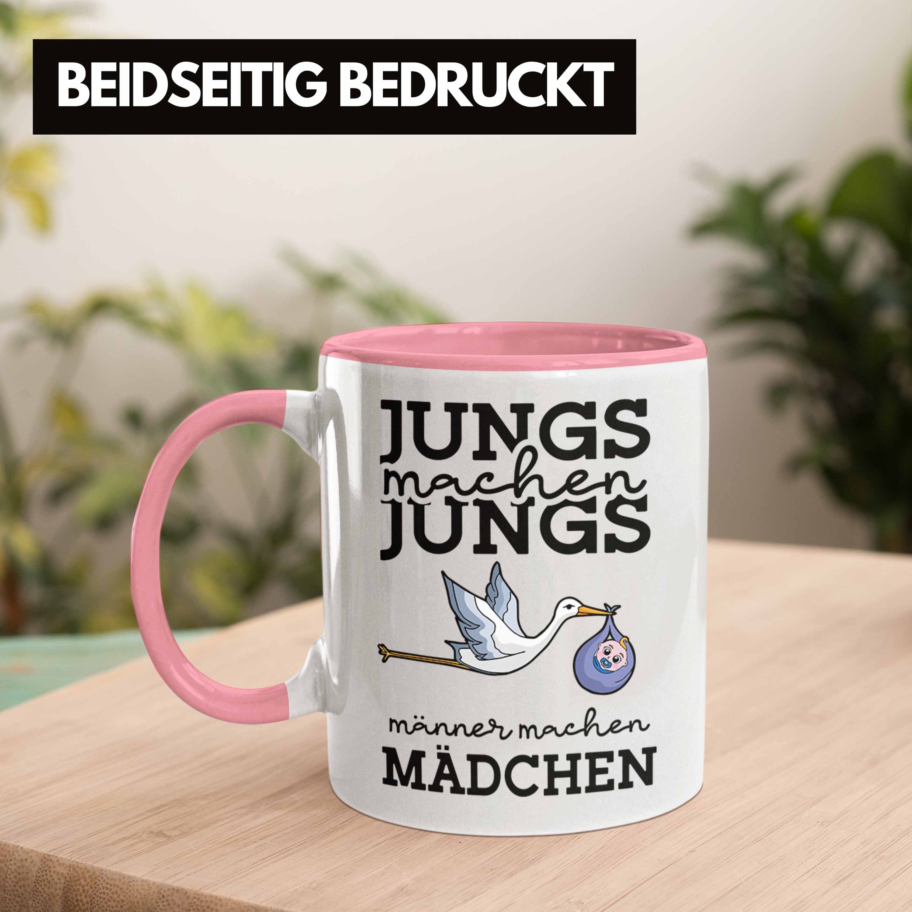 Trendation Tasse Lustige Tasse den Vater Werdener einer Papa Rosa für stolzen Tochter Vater