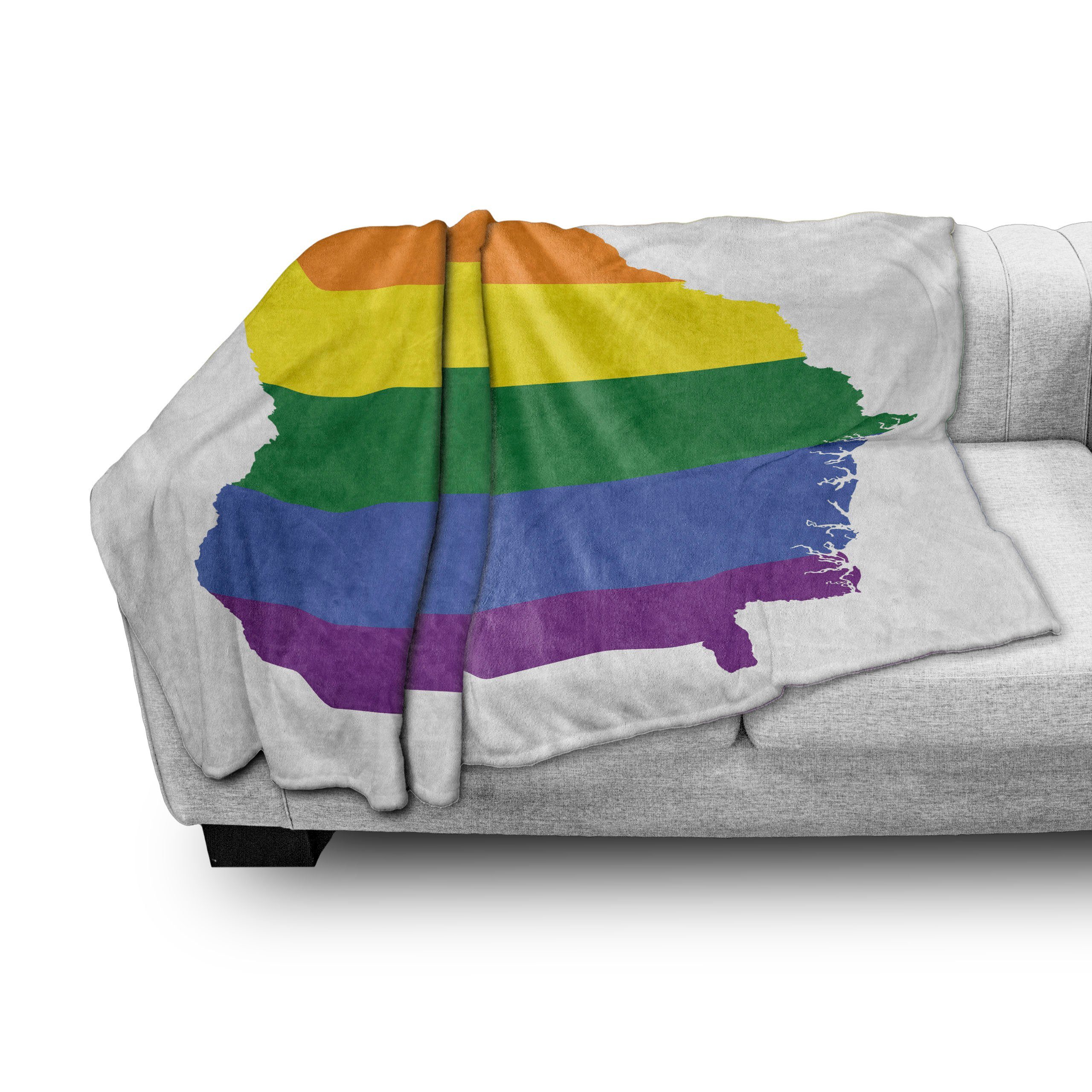 Plüsch Homosexuell Außenbereich, Abakuhaus, Gemütlicher und Innen- Streifen den Pride Wohndecke Bunte Georgia für