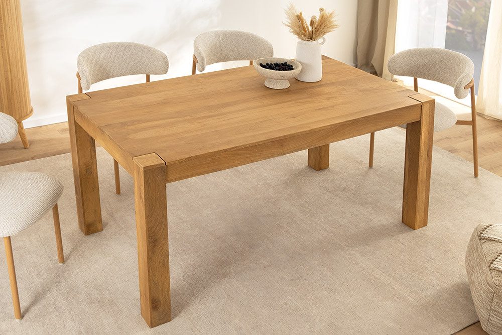 riess-ambiente Esstisch MAKASSAR 160cm natur - Mangoholz, cream finish, lackiert, rechteckig, Massivholztisch mit einzigartiger Maserung für bis zu 6 Personen – Bild 4 von 5