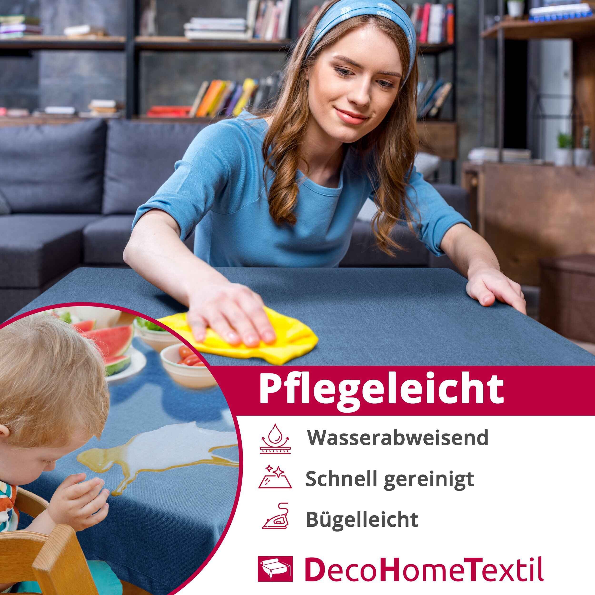 DecoHomeTextil Heimtextilmanufaktur Tischdecke Leinen Optik Tischdecke günstig online kaufen
