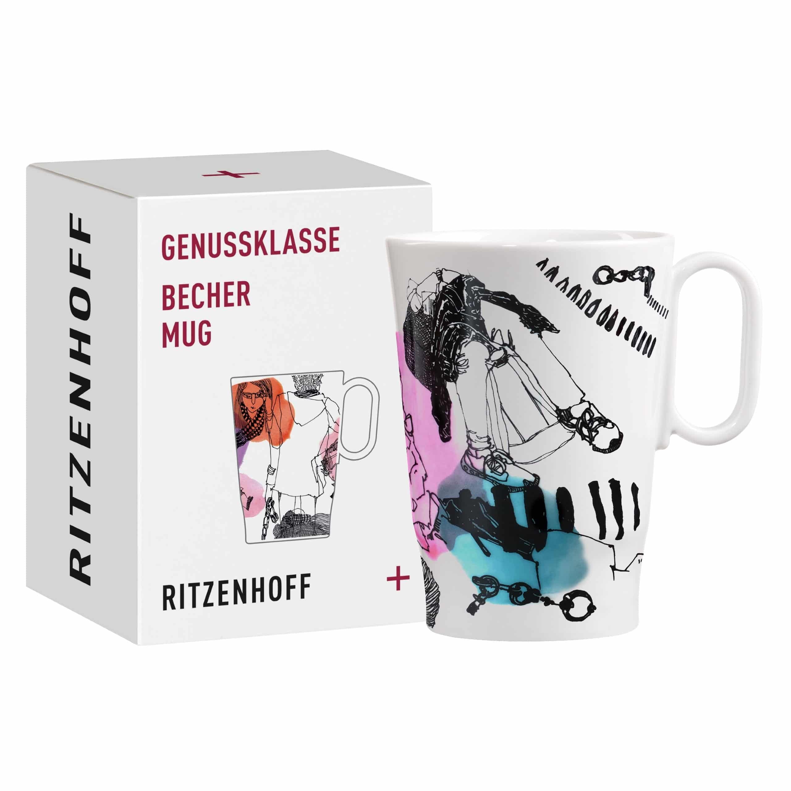 Ritzenhoff Tasse Genussklasse, Porzellan