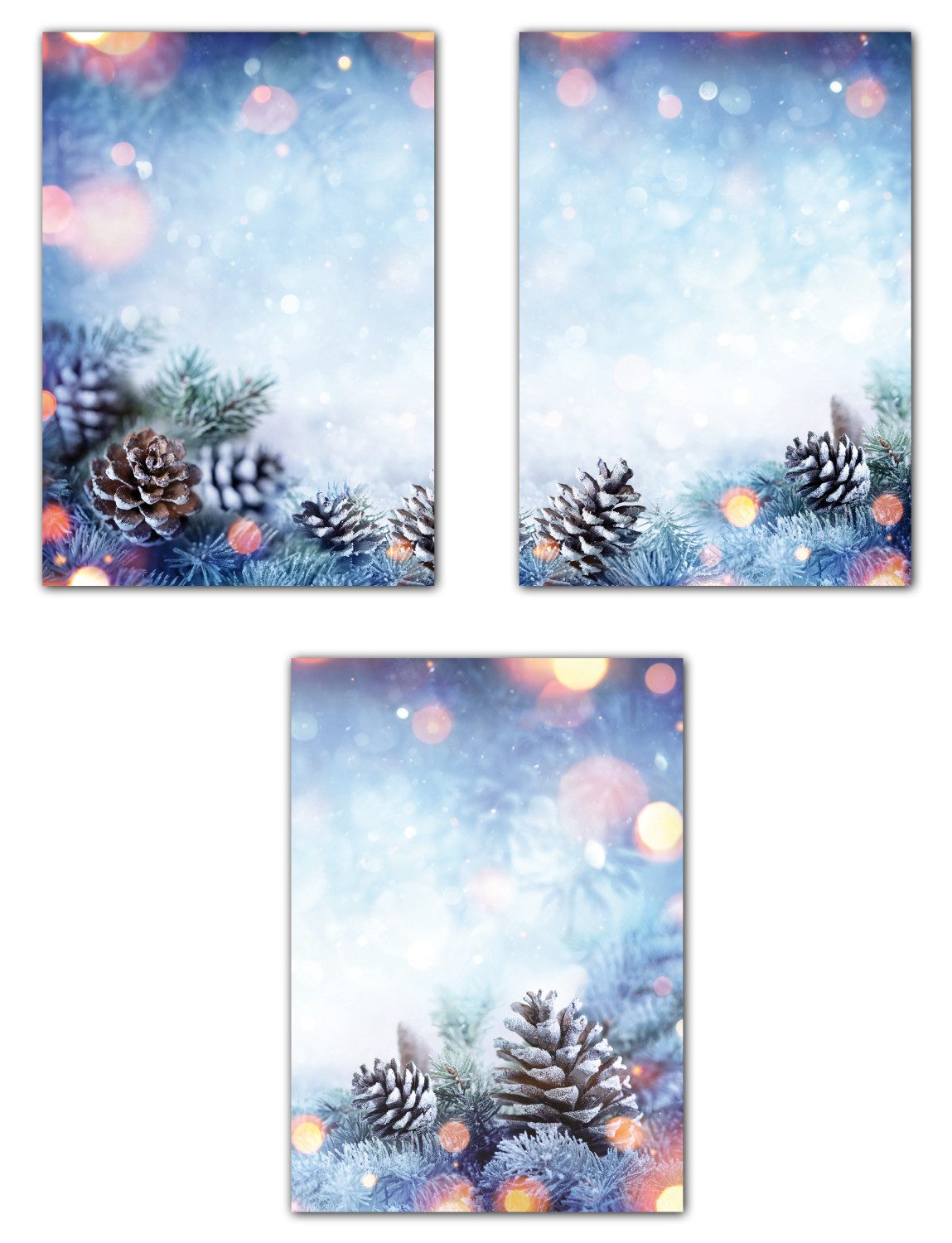 LYSCO Briefpapier Motivpapier Weihnachten & Weihnachtszeit DIN A4 gut beschreibbar, weihnachtliches Flair, für alle Drucker geeignet, einseitig bedruckt.