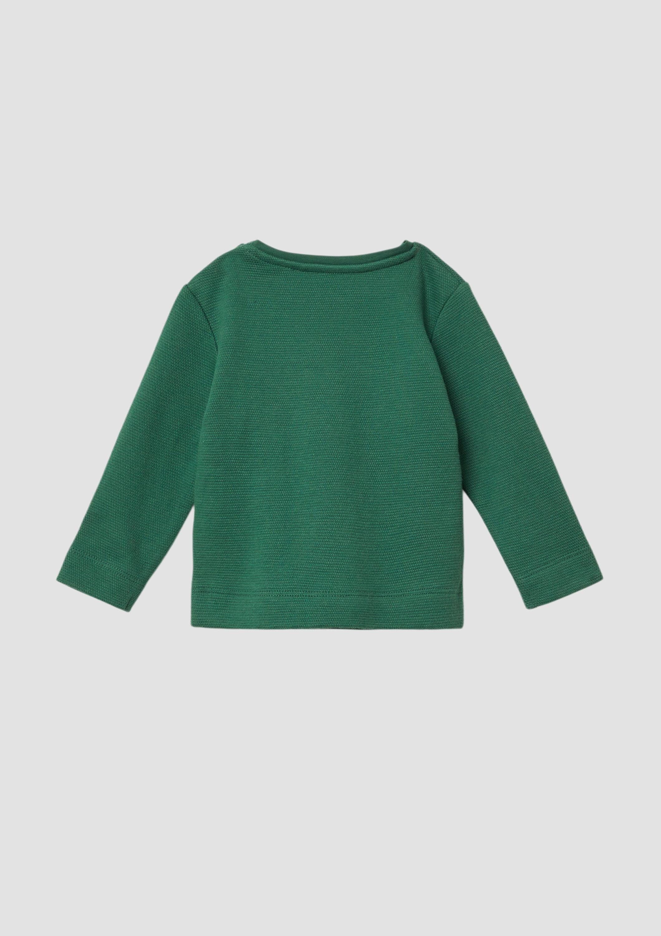 s.Oliver Langarmshirt T-Shirt Langarmshirt aus Waffelpiqué mit Patches