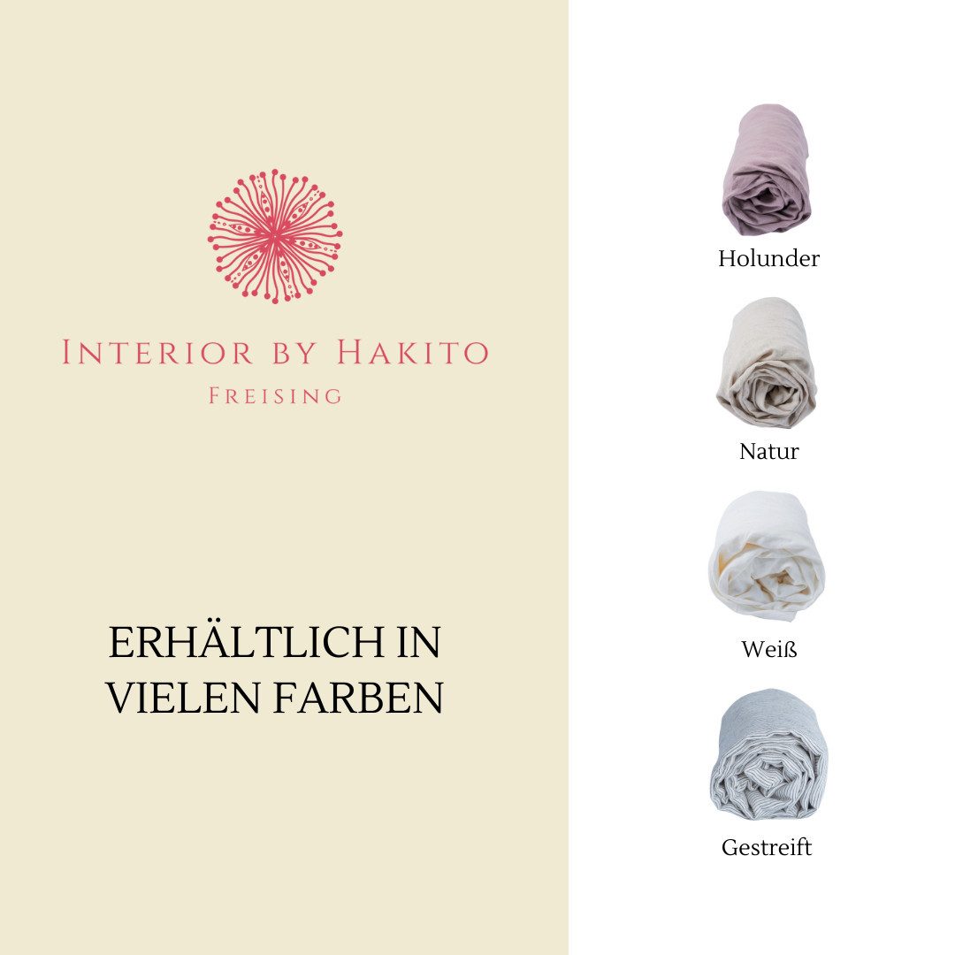 Interior by Hakito Spannbettlaken Kinder Baby 100% reine Leinen GOTS zertifiziert 60x120 70x140 80x160, natürlicher Luxus auf der Haut