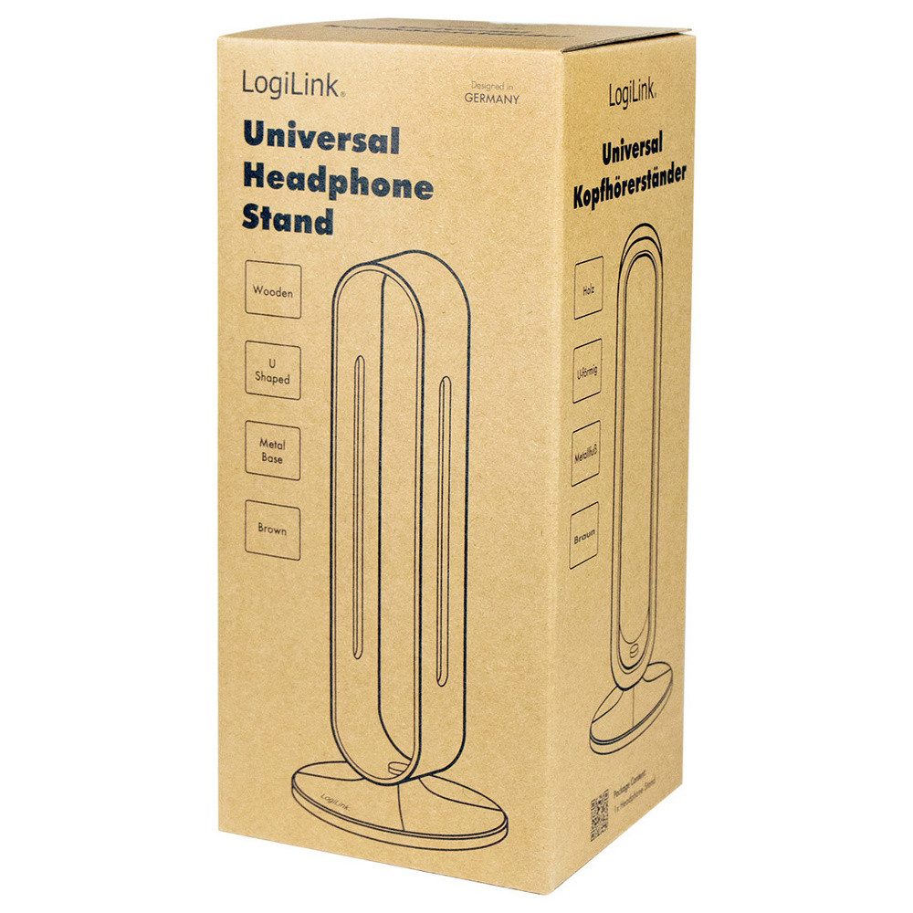 LogiLink Kopfhörerständer LogiLink AA0193 Kopfhörerständer Braun, Silber